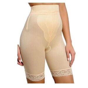 NEW Rago High Waist Thigh Slimmer Tulip Front Panel Shaper Shorts 6226 Beige